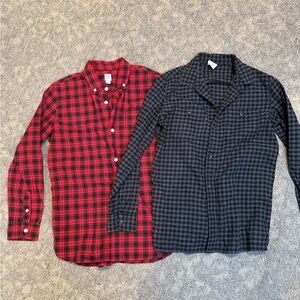 GAP Red and Black Plaid Boys Shirts